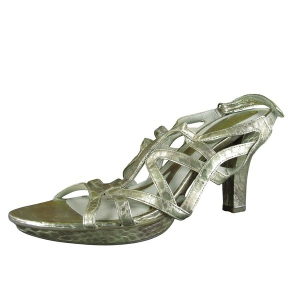 Naturalizer Women's  Strappy Gold Synthetic Sz 8.5 Medium Gently Used 2025‎